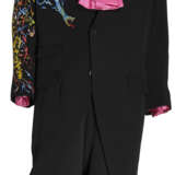 A PAINTED BLACK CREPE TAILCOAT AND TROUSERS AND SILK SHIRT - фото 1