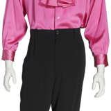 A PAINTED BLACK CREPE TAILCOAT AND TROUSERS AND SILK SHIRT - photo 3
