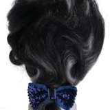 A SILVER STREAKED BLACK WIG - photo 4