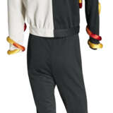 A BLACK AND WHITE JERSEY JACKET, TROUSERS, AND CAP - фото 2
