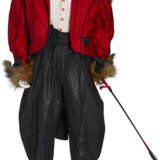 A RED AND BLACK DUPION 'FOX HUNT' SUIT - Foto 1