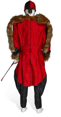 A RED AND BLACK DUPION 'FOX HUNT' SUIT - Foto 2