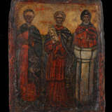Ikone mit drei Heiligen. - photo 1