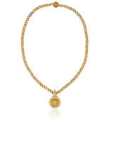 VERSACE DIAMOND AND GOLD PENDANT-NECKLACE