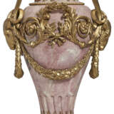 A PAIR OF FRENCH ORMOLU-MOUNTED BR&#200;CHE VIOLETTE MARBLE VASES AND COVERS - фото 11