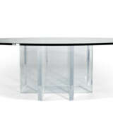 AN ACRYLIC AND GLASS CIRCULAR DINING-TABLE - photo 2