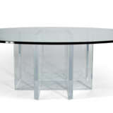 AN ACRYLIC AND GLASS CIRCULAR DINING-TABLE - photo 3