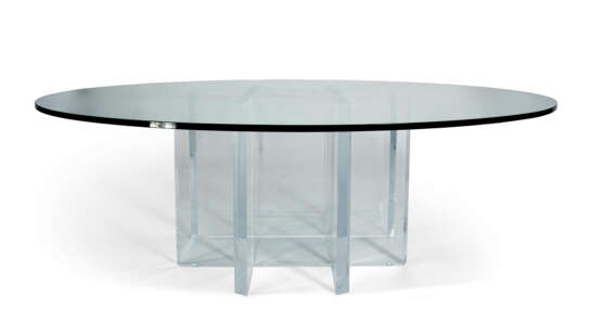 AN ACRYLIC AND GLASS CIRCULAR DINING-TABLE - photo 4