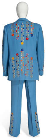AN EMBROIDERED BLUE WOOL RODEO STYLE SUIT - фото 2