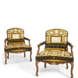 A PAIR OF FRENCH PARCEL-GILT AND STAINED BEECH FAUTEUILS - photo 1
