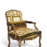 A PAIR OF FRENCH PARCEL-GILT AND STAINED BEECH FAUTEUILS - фото 3