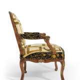 A PAIR OF FRENCH PARCEL-GILT AND STAINED BEECH FAUTEUILS - фото 4