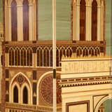 A SYCAMORE, BURR ASH AND MARQUETRY FOUR-FOLD PARISIAN ARCHITECTURAL SCREEN - photo 3
