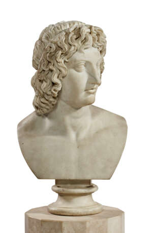 A WHITE MARBLE BUST OF VIRGIL - photo 3