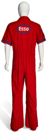 A RED COTTON `ESSO` BOILERSUIT - фото 2