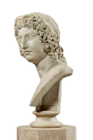 A WHITE MARBLE BUST OF VIRGIL - photo 6