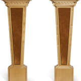A PAIR OF SYCAMORE, BURR-OAK AND WALNUT INLAID TAPERING TORCHERES - photo 2