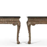 A PAIR OF SILVERED CONSOLE TABLES - photo 1