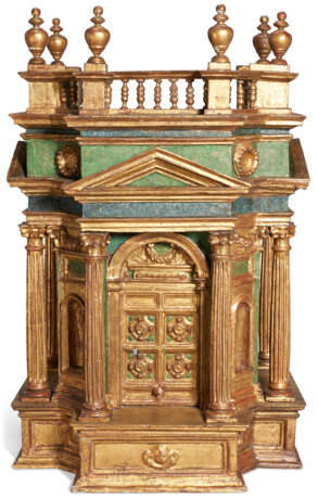 AN ITALIAN GILTWOOD AND POLYCHROME-PAINTED ARCHITECTURAL MODEL - photo 1