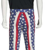 A PAIR OF PRINTED `STARS AND STRIPES` DENIM TROUSERS - Foto 2