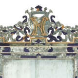 A PAIR OF ITALIAN BLUE-GLASS AND GILTWOOD MIRRORS - photo 2
