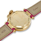 CARTIER. AN 18K GOLD AND DIAMOND SET LIMITED EDITION WRISTWATCH WITH SWEEP CENTER SECONDS AND CLOISONN&#201; ENAMEL DIAL - photo 3