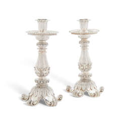 A PAIR OF VICTORIAN SILVER CANDLESTICKS