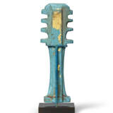 AN EGYPTIAN TURQUOISE FAIENCE DJED PILLAR - фото 3