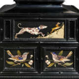 A VICTORIAN EBONISED AND PIETRA DURA CABINET - photo 2