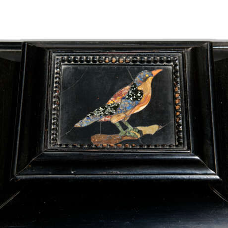 A VICTORIAN EBONISED AND PIETRA DURA CABINET - photo 3