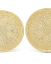A PAIR OF GEORGE III SILVER-GILT WAITERS