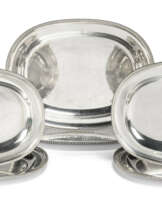 SIX GEORGE III SILVER MEAT-DISHES