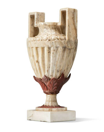 AN ITALIAN ALABASTER AND ROSSO ANTICO VASE - фото 3