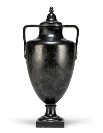 AN ITALIAN `NERO DI BELGIO` TWO-HANDLED AMPHORA - photo 1