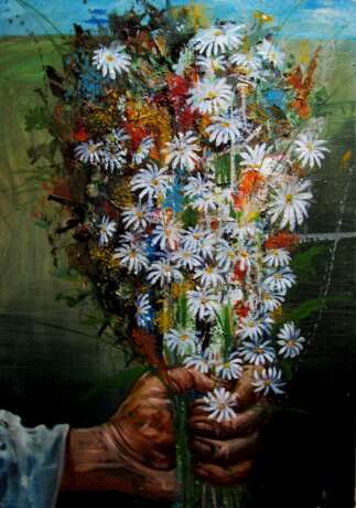Flowers for you! oil on ca Réalisme Romanticism Ukraine 2024 - photo 1