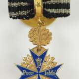 Preussen: Orden Pour le Mérite, für Militärverdienste, mit Eichenlaub Miniatur. - фото 1