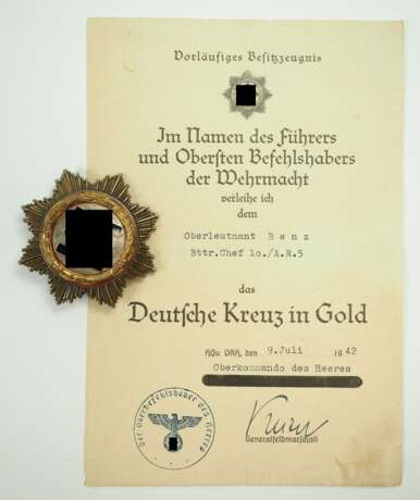 Nachlass des Major und Träger des Deutschen Kreuz in Gold Heinz Benz, Batterie Chef 10./ Artillerie-Regiment 5. - фото 7