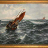 Marinemaler Ende 19. Jahrhundert: Schiffe auf o - photo 2