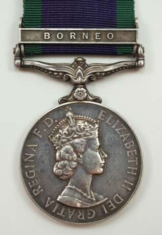 Großbritannien: Allgemeine Einsatz Medaille (1962), mit Spange BORNEO. - фото 1