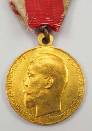 Russland: Verdienstmedaille, Nikolaus II., in Gold. - Foto 1
