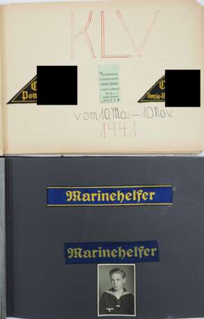HJ: 2 Fotoalben eines Hitlerjungen und späteren Marinehelfers - Ost Pommern / Ost Danzig-Westpreußen. - Foto 1