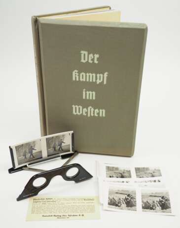 Raumbildalbum "Der Kampf im Westen" - braun. - Foto 1