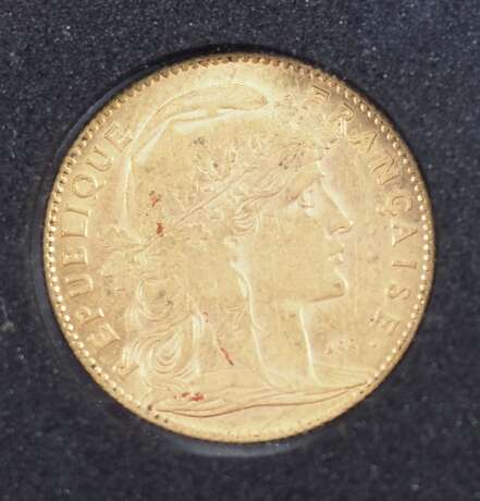 Frankreich: 10 Francs, 1907 - GOLD. - Foto 1