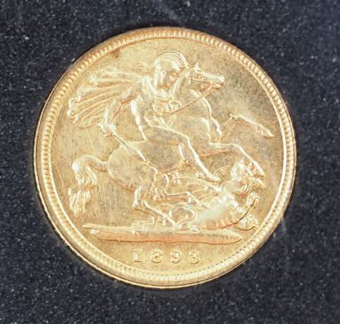 Großbritannien: 1/2 Sovereign, 1893 - GOLD. - Foto 2