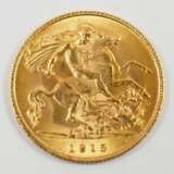 Großbritannien: 1/2 Sovereign, 1915 - GOLD. - Foto 2