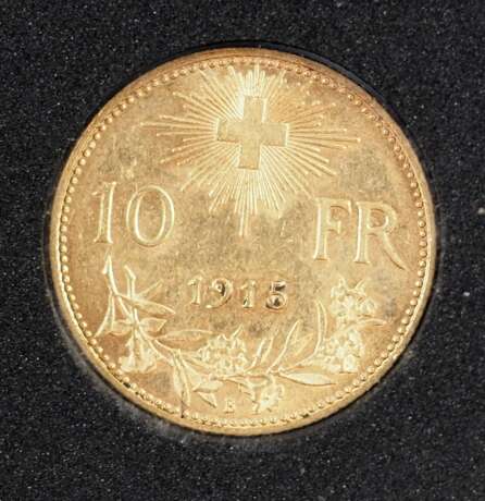 Schweiz: 10 Franken, 1915 - GOLD. - Foto 2