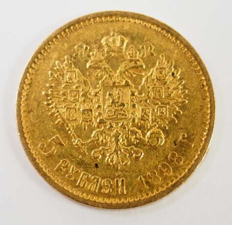 Russland: 5 Rubel, 1898 - GOLD. - Foto 2