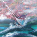Лодка на волнах Canvas on the subframe Acrylic paint Neo-impressionism Marine art Москва 2022 - photo 4