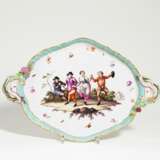 Meissen. Large porcelain platter with genre scene - фото 1
