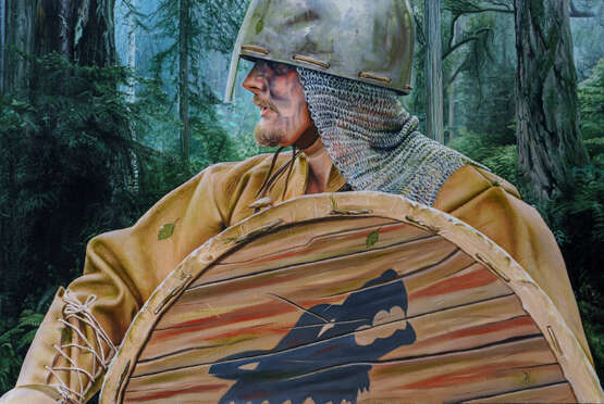 Воин Leinwand Ölfarbe Realismus Porträt Weißrussland 2017 - Foto 1